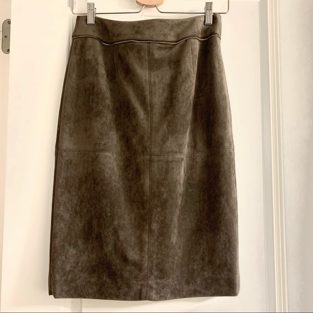 Calvin Klein Ultra Suede Midi Skirt NEW WITH TAG